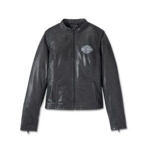 Giacca in pelle traforata Factory da donna